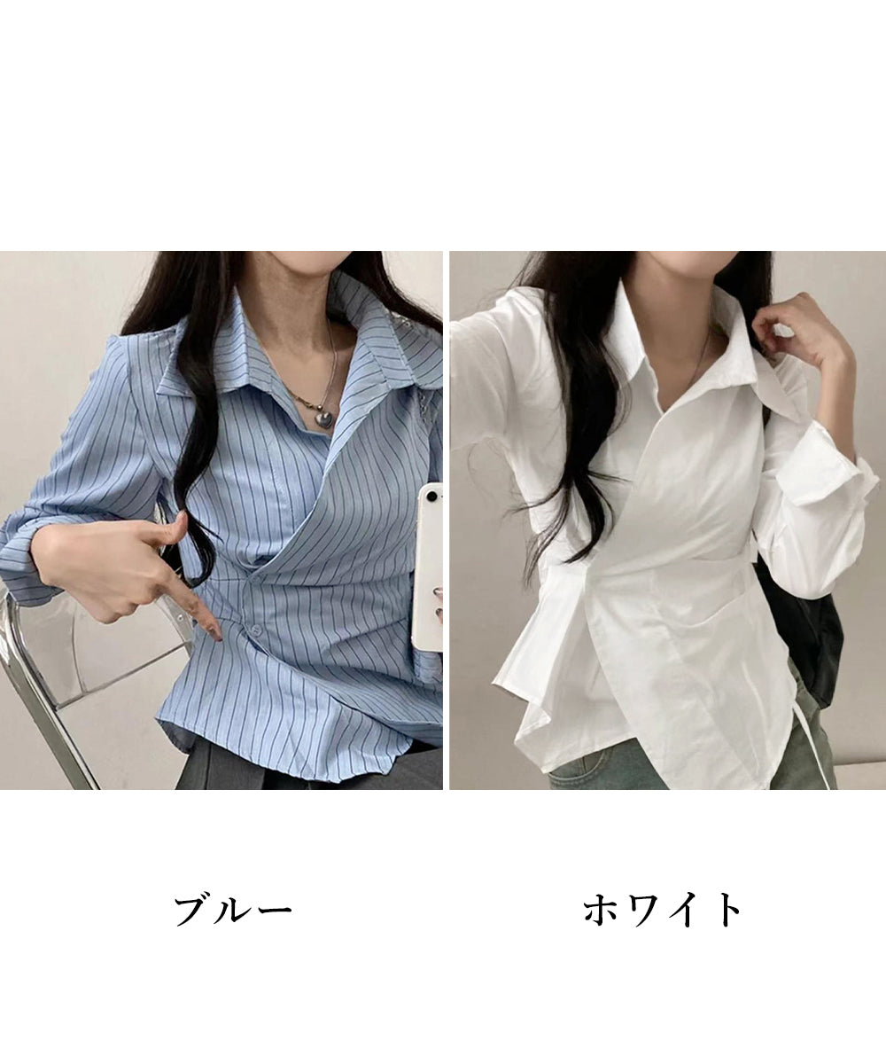 カシュクールラップブラウス 詳細1